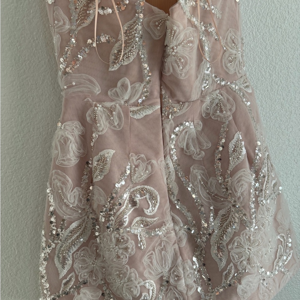 Elegant Sequin Embellished Mini Dress - Picture 2 of 5
